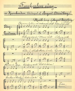 Forskarlens sång för röst och gitarr av August Strindberg