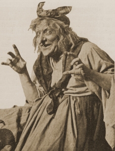 Adolf Niska som Häxan, klipp ur Scenen 1916.